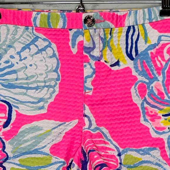 New Lilly Pulitzer Adie Shorts Swept By Tides Pink Floral Print Women's 14 NWT - Picture 4 of 9